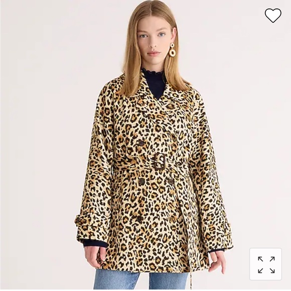NWOT leopard print trench coat - Picture 4 of 6